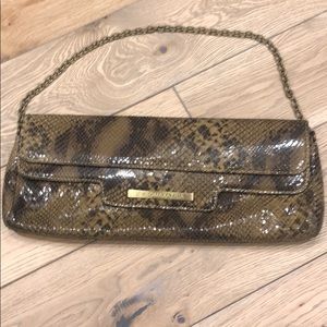 Bcbg leather clutch